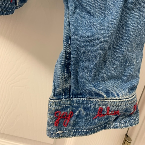 Vintage Y2K Girl’s Gap Embroidered Jean Jacket SZ XL - Picture 5 of 7